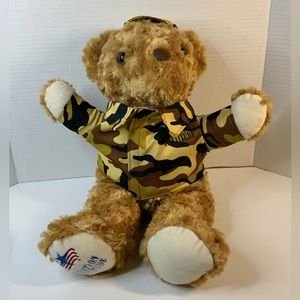 Operation gratitude 17” military plush battalion Bear w/jacket and hat.